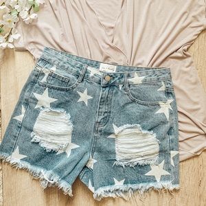Denim Star shorts ⭐️